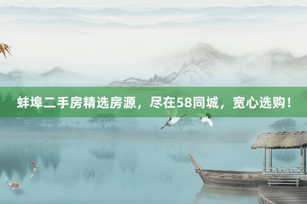 蚌埠二手房精选房源,尽在58同城,宽心选购!