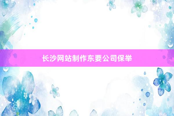 长沙网站制作东要公司保举